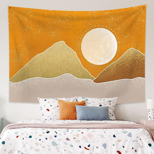 Lofaris Sun Mountain Bohemian Still Life Family Wall Tapestry