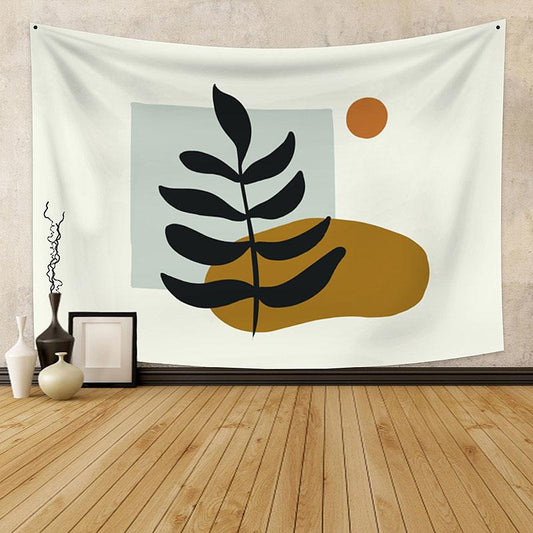 Lofaris Sun Simple Geometric Tree Still Life Wall Tapestry