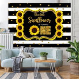 Load image into Gallery viewer, Lofaris Sunflower Happy First Birthday Photoshoot Backdrop