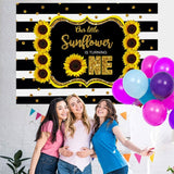 Load image into Gallery viewer, Lofaris Sunflower Happy First Birthday Photoshoot Backdrop