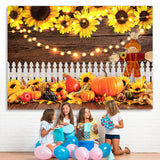 Load image into Gallery viewer, Lofaris Sunflower Harvest of Melons and Fruits Fall Backdrop