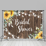 Load image into Gallery viewer, Lofaris Sunflower With Leaves Wooden Bridal Shower Backdrop