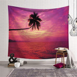 Load image into Gallery viewer, Lofaris Sunset Coconut Sea View Beach Holiday Wall Tapestry