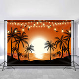 Load image into Gallery viewer, Lofaris Sunset Glow Seaside Palm Tree Tropical Summer Backdrop for Birthday