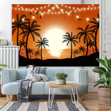Load image into Gallery viewer, Lofaris Sunset Glow Seaside Palm Tree Tropical Summer Backdrop for Birthday