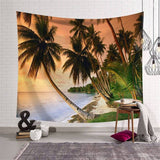 Load image into Gallery viewer, Lofaris Sunset Romantic Coconut Tree Beach Holiday Wall Tapestry