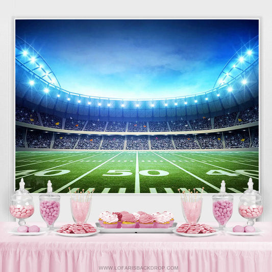 Lofaris Super Bowl Sport Theme Football Birthday Party Backdrop