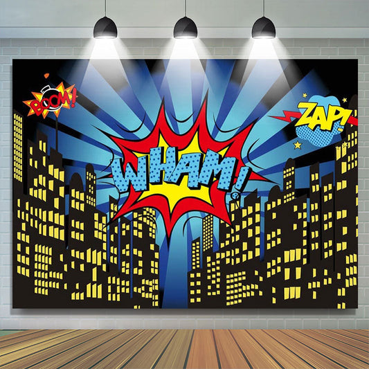 Lofaris Super City Theme Photo Booth Birthday Party Decoration