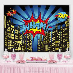 Lofaris Super City Theme Photo Booth Birthday Party Decoration