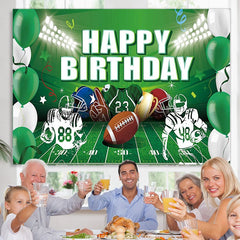 Lofaris Super Football Bowl Game Day Happy Birthday Backdrop