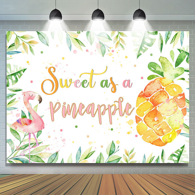 Lofaris Sweet As A Pineapple Backdrop for Baby Shower Party