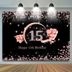 Lofaris Sweet Balloon Bokeh Happy 15Th Birthday Backdrop