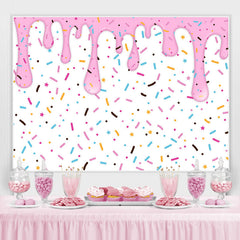 Lofaris Sweet Candy Donut Backdrop for Girl’S Birthday Party