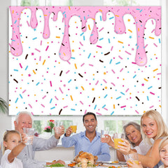 Lofaris Sweet Candy Donut Backdrop for Girl’S Birthday Party