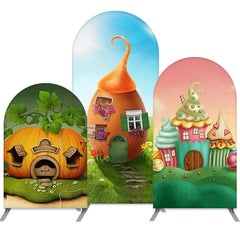 Lofaris Sweet Candy House Happy Birthday Arch Backdrop Kit
