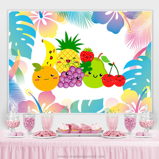 Lofaris Sweet Furit Summer Leaves Party Event Backdrop