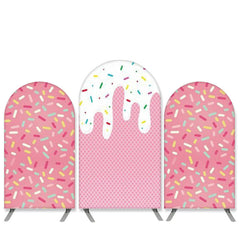 Lofaris Sweet Ice Cream Theme Pink Birthday Arch Backdrop Kit Banner