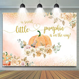 Load image into Gallery viewer, Lofaris Sweet Little Pumpkin Is On The Way Baby Shower Backdrop