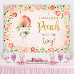 Lofaris Sweet Pink Peach And White Rose Baby Shower Backdrop