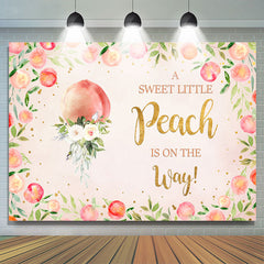 Lofaris Sweet Pink Peach And White Rose Baby Shower Backdrop