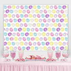 Lofaris Sweet Regular Order Donut Theme Happy Birthday Backdrop