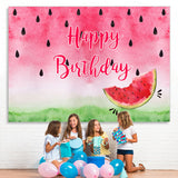 Load image into Gallery viewer, Lofaris Sweet Watermelon Happy Birthday Backdrop Decoration