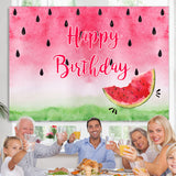 Load image into Gallery viewer, Lofaris Sweet Watermelon Happy Birthday Backdrop Decoration
