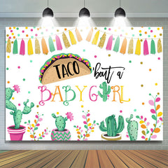 Lofaris Taco Bout A Baby Girl Cactus Fiesta Shower Backdrop
