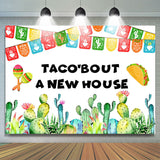 Load image into Gallery viewer, Lofaris Taco Bout A New House Cactus Housewarming Backdrop