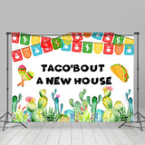 Load image into Gallery viewer, Lofaris Taco Bout A New House Cactus Housewarming Backdrop