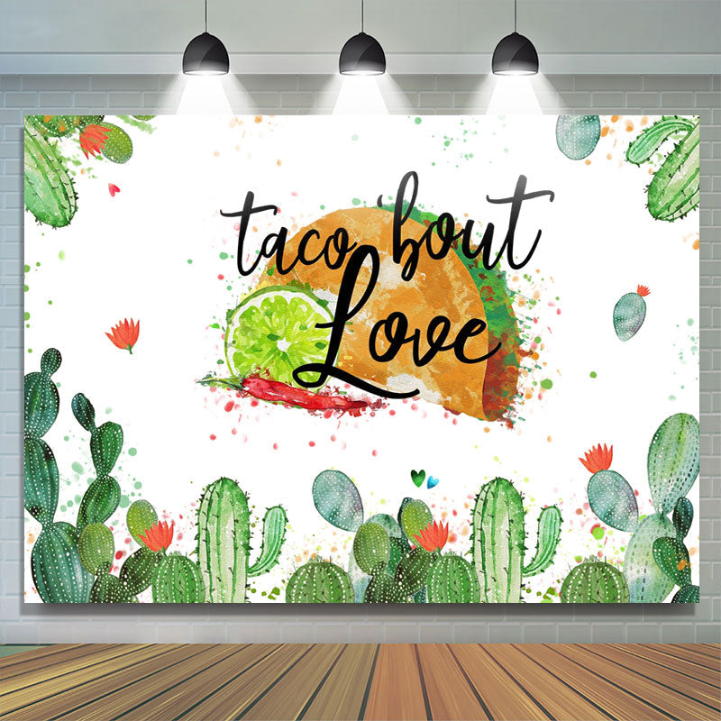 Lofaris Taco Bout Love And Cactus Theme Baby Shower Backdrop
