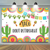 Load image into Gallery viewer, Lofaris Taco Bout Retirement Fiesta Holiday Backdrop For Women