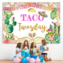 Lofaris Taco Twosday Mexican Fiesta Birthday Party Backdrop