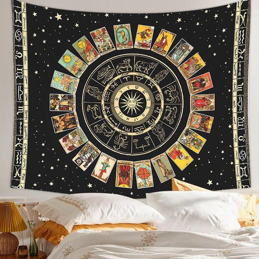 Lofaris Tarot Abstract Galaxy Bohemian Pattern Wall Tapestry