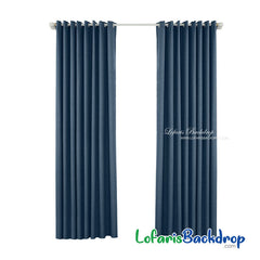 Lofaris Navy Blue Waterproof Grommet Top Outdoor Curtains for Activity