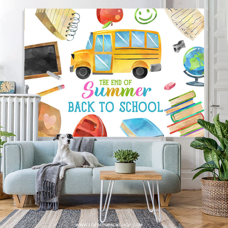 Lofaris The End Of Summer Back To School Party Backdrop Banner