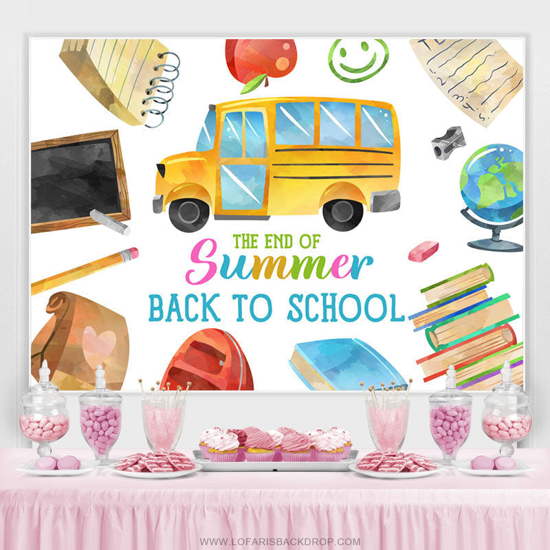 Lofaris The End Of Summer Back To School Party Backdrop Banner