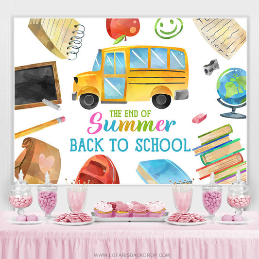 Lofaris The End Of Summer Back To School Party Backdrop Banner
