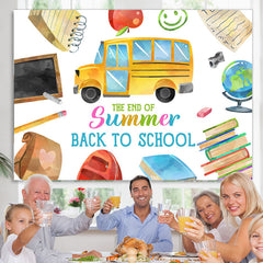 Lofaris The End Of Summer Back To School Party Backdrop Banner