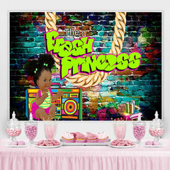 Lofaris The Fresh Princess Colorful Brick Baby Shower Backdrop