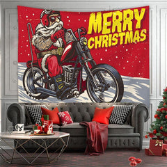 Lofaris The Man Rides A Motorcycle 3D Printed Wall Tapestry