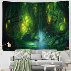 Lofaris The Wizard Of Oz Forest Lake Trippy Wall Tapestry