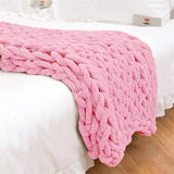 Load image into Gallery viewer, Lofaris Pink Handmade Super Warm And Soft Chunky Knit Blanket