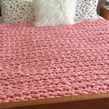 Load image into Gallery viewer, Lofaris Pink Handmade Super Warm And Soft Chunky Knit Blanket