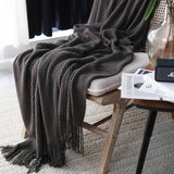 Load image into Gallery viewer, Lofaris Thicken Solid Color Knitted Blanket Leisure Sofa Woolen