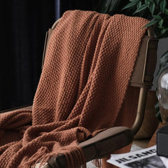 Lofaris Thicken Solid Color Knitted Blanket Leisure Sofa Woolen