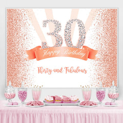 Lofaris Thirty and Fabulous Rose Gold 30th Birthday Backdrop
