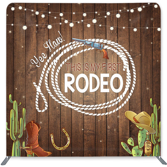 Lofaris This Is My First Rodeo Double-Sided Backdrop for Birthday