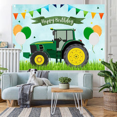 Lofaris Tractor Theme Birthday Photoshoot Backdrop for Boy