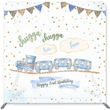 Load image into Gallery viewer, Lofaris Train Double-Sided Backdrop for Happy 2nd Birthday